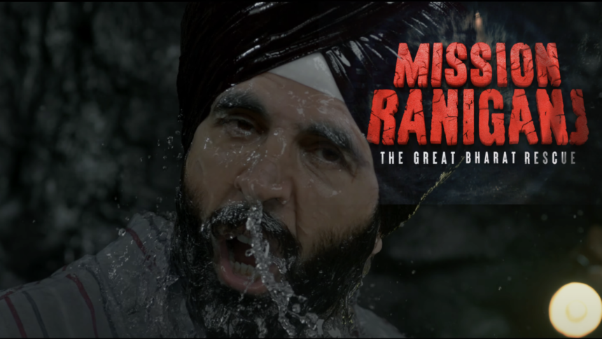 Mission Raniganj Movie Poster - Akshay Kumar and Parineeti Chopra in Action