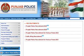 Punjab Government Police Website Screenshot